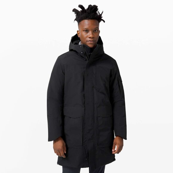 MENS Lululemon "Cold City" Parka in Black, size Small - Picture 1 of 12